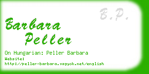 barbara peller business card